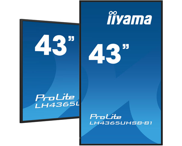 ProLite LH4365UHSB-B1 - 43” Professional Digital Signage display with 24/7, 4K UHD and 800cd/m² high brightness performance